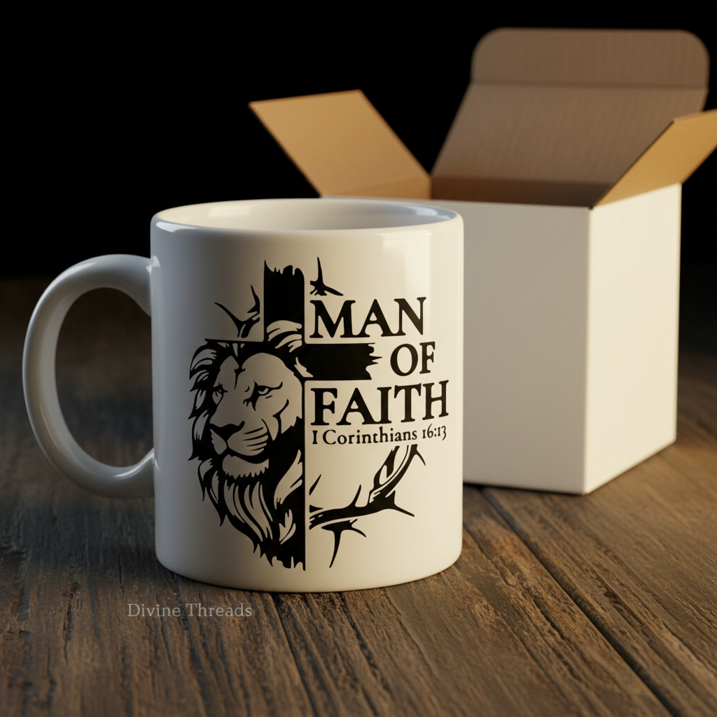 Man Of Faith 1 Corinthians 16:13 15oz Mug with Gift Box