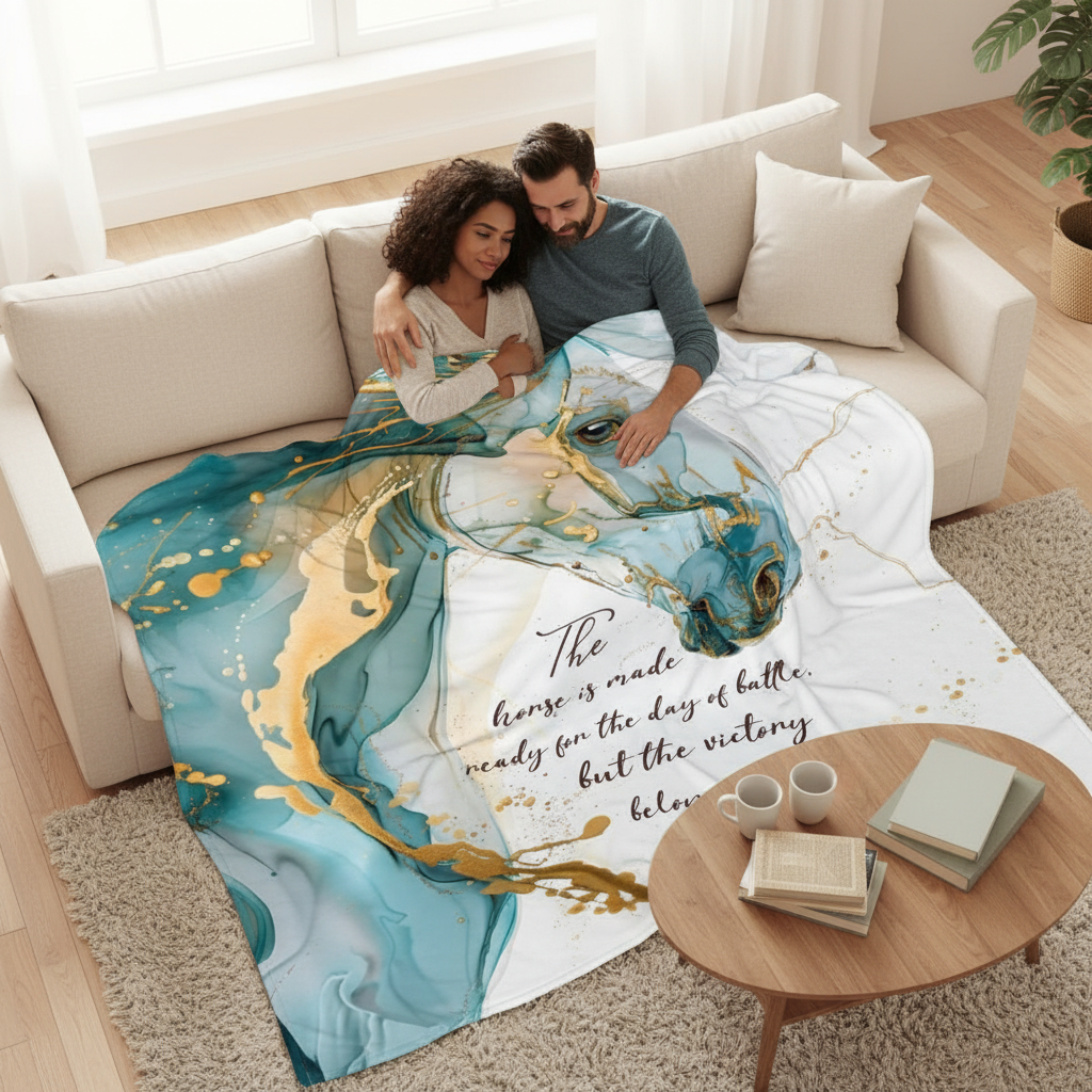Victory Belongs To The Lord Proverbs 21:31 Blanket Sofa Lifestyle