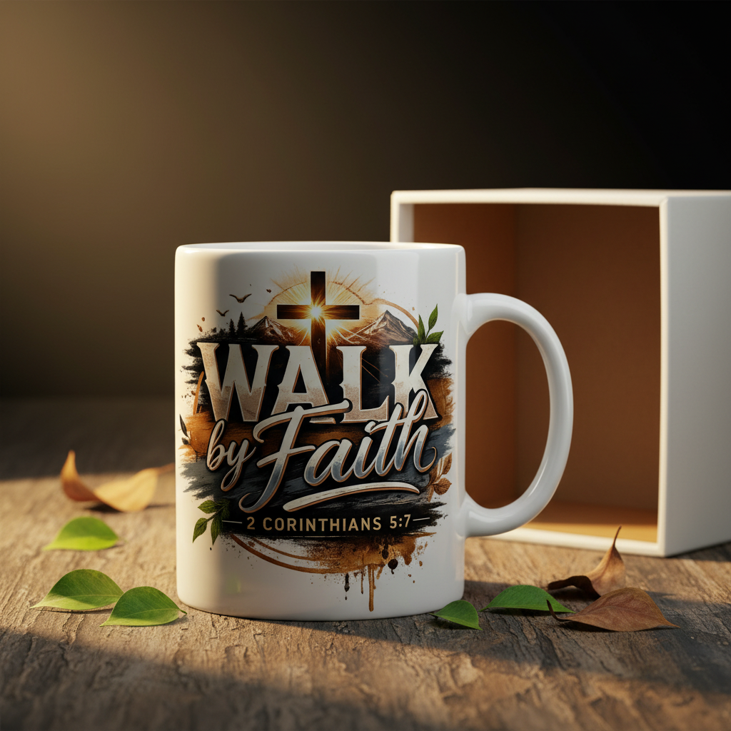 Walk By Faith 2 Corinthians 5:7 15oz Mug with Gift Box