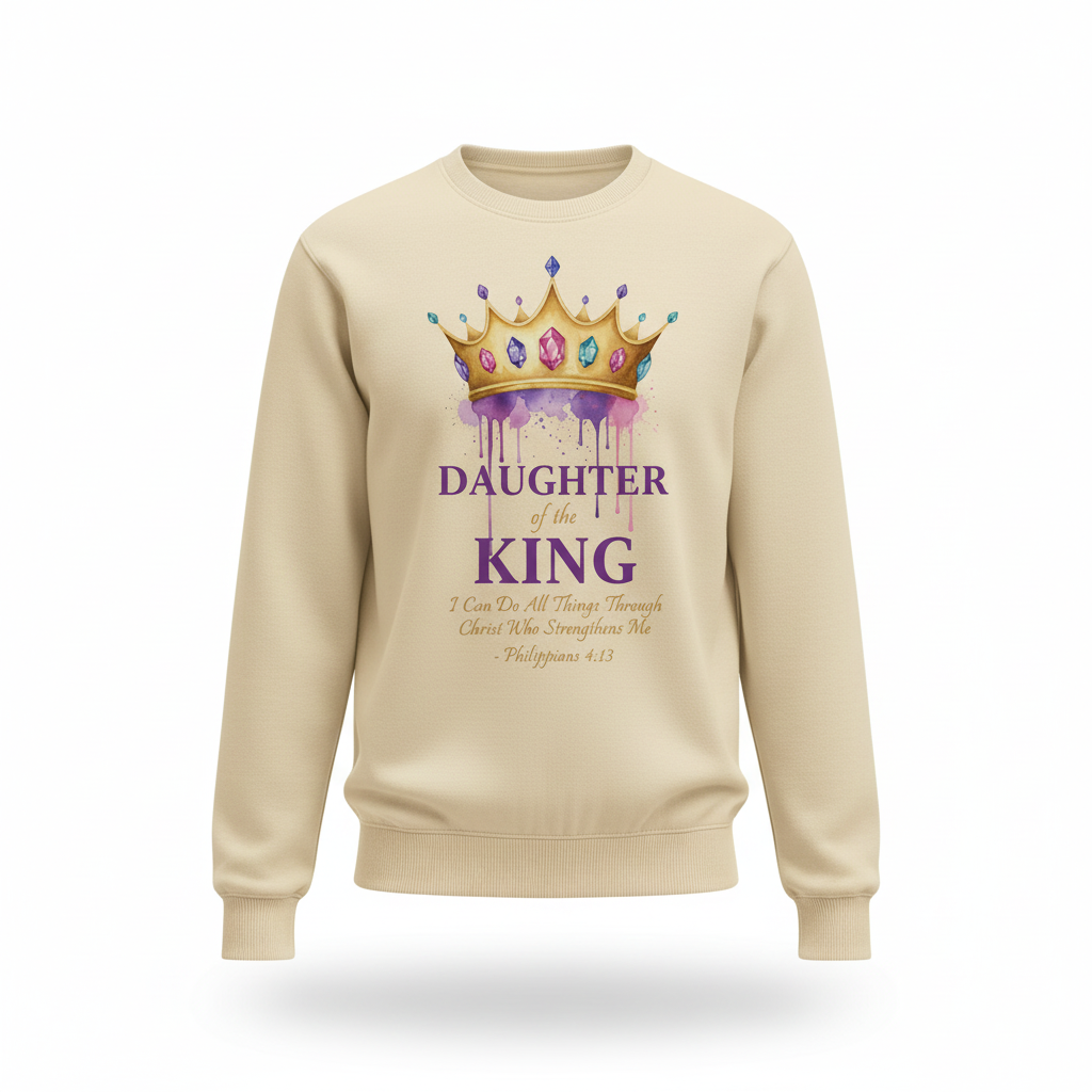 Daughter Of A King - Cream Sweater