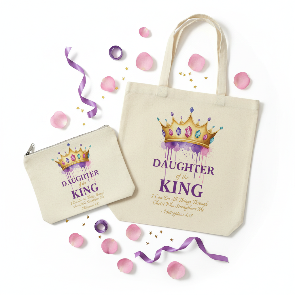 Daughter Of A King - Tote & Pouch