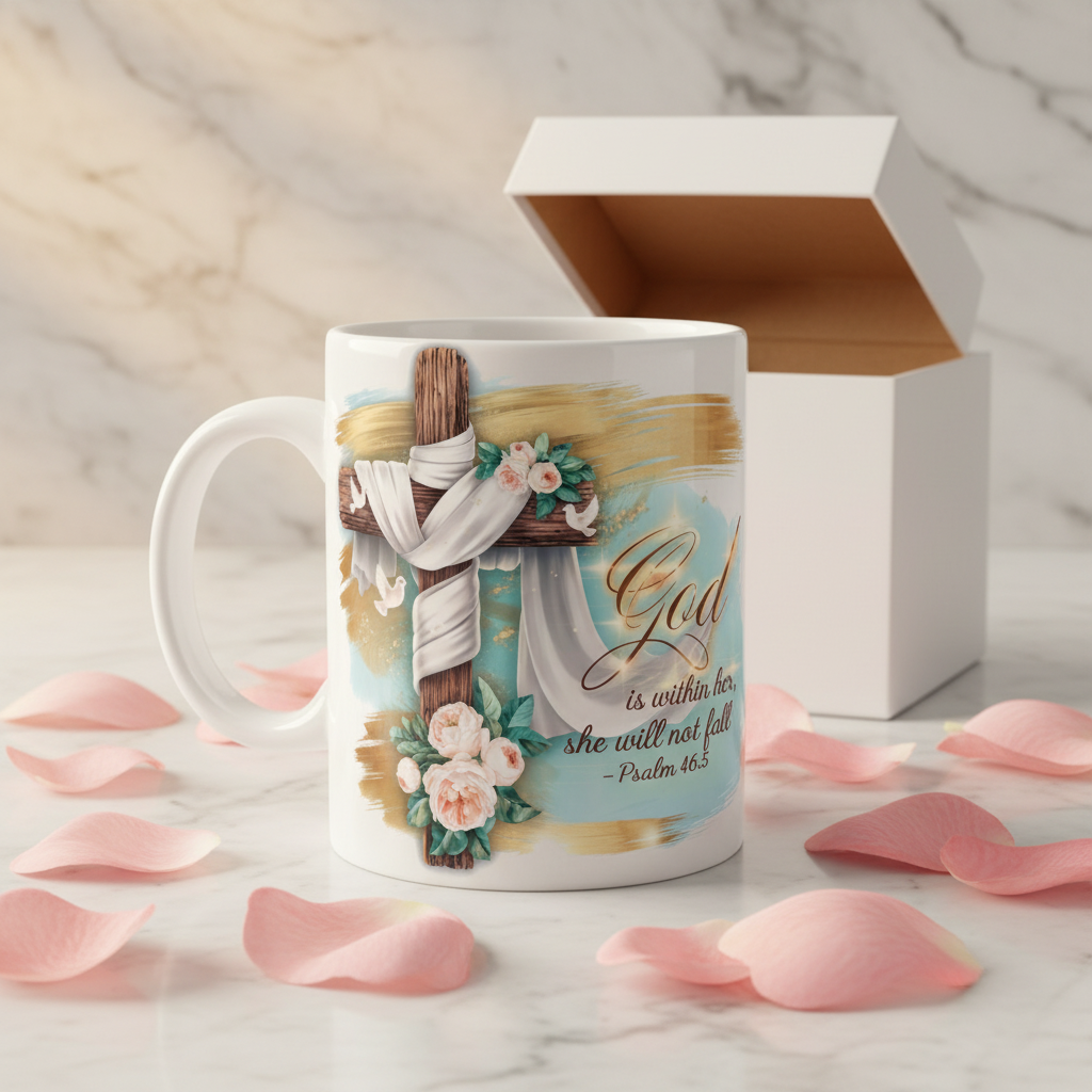 God Is Within Her Mug with Box