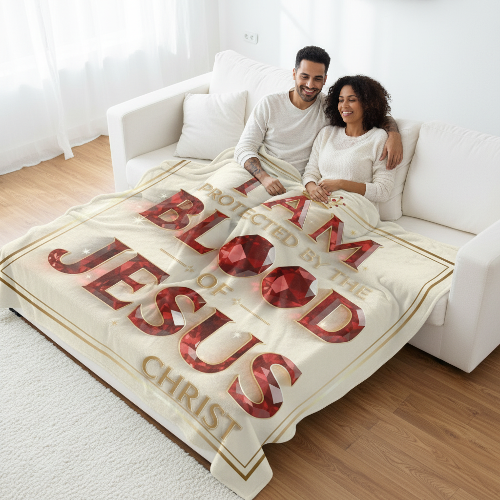 I Am Protected Blanket - Couple Overhead
