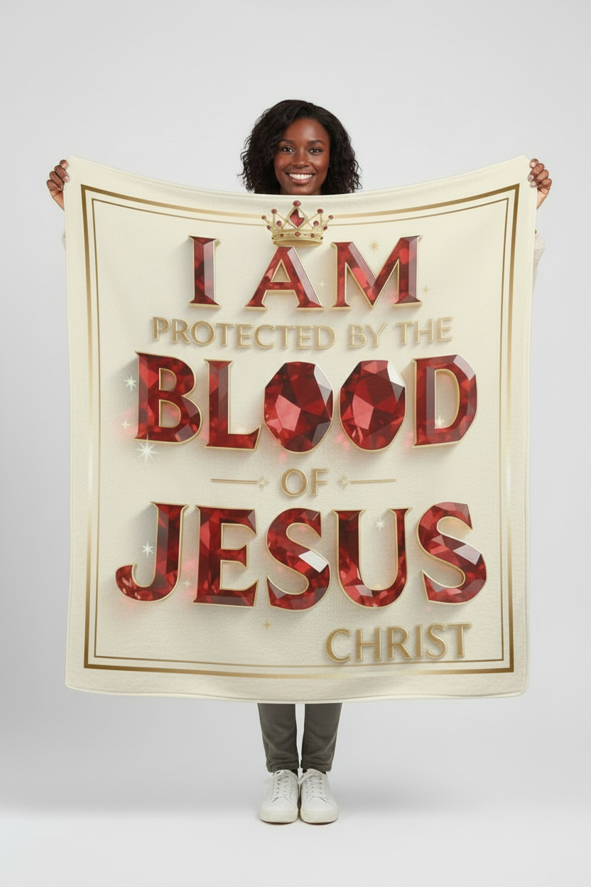 I Am Protected Blanket - Larger