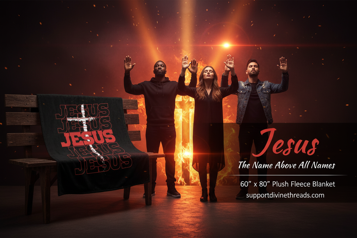 Jesus Cross Repeat Blanket Hero Banner
