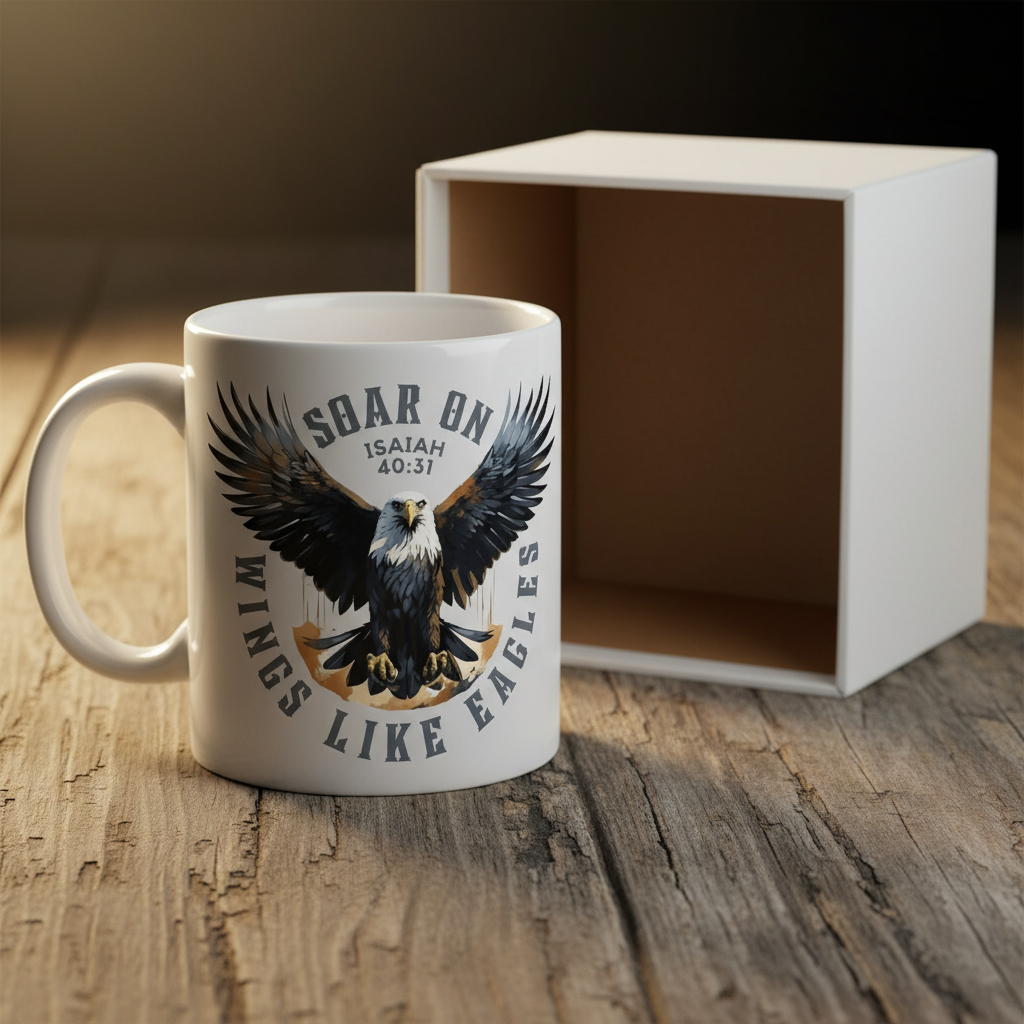 Soar On Wings Like Eagles Isaiah 40:31 15oz Mug with Gift Box