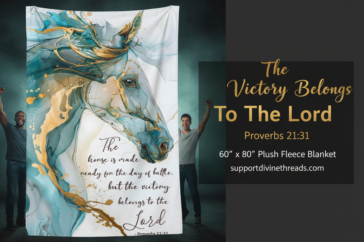 Victory Belongs To The Lord Proverbs 21:31 Blanket Hero Banner