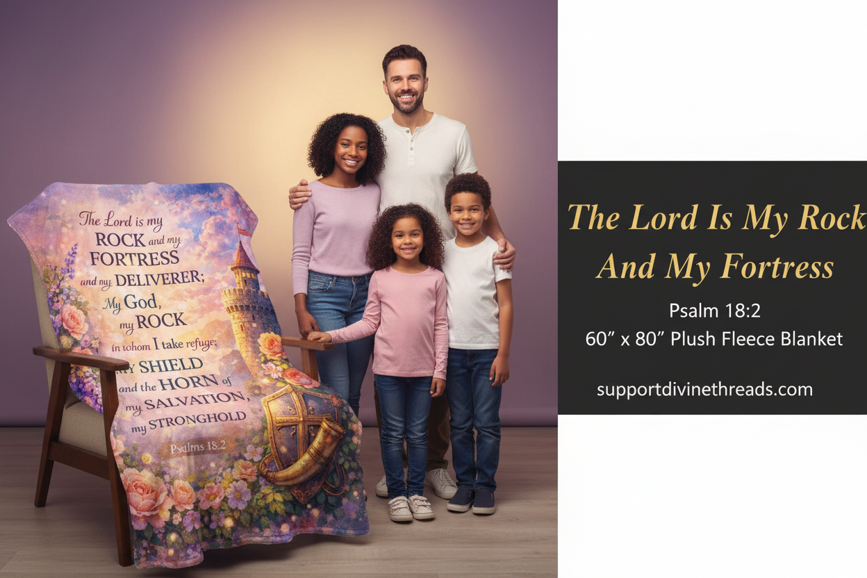 The Lord Is My Rock Psalm 18:2 Blanket Hero Banner