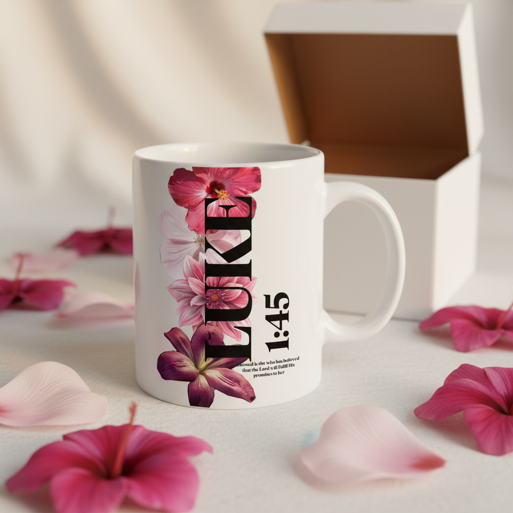 Blessed Is She Who Has Believed Luke 1:45 15oz Mug with Gift Box