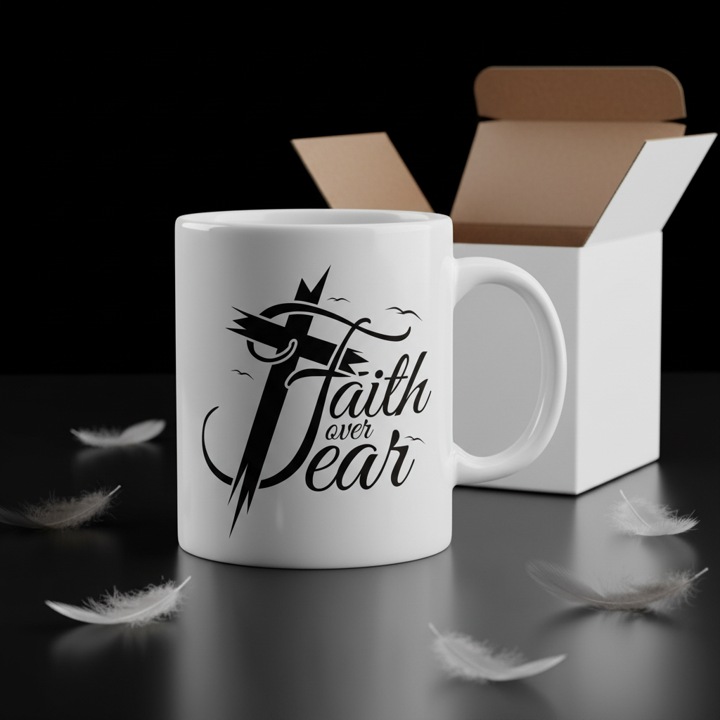 Faith Over Fear 15oz Mug with Gift Box