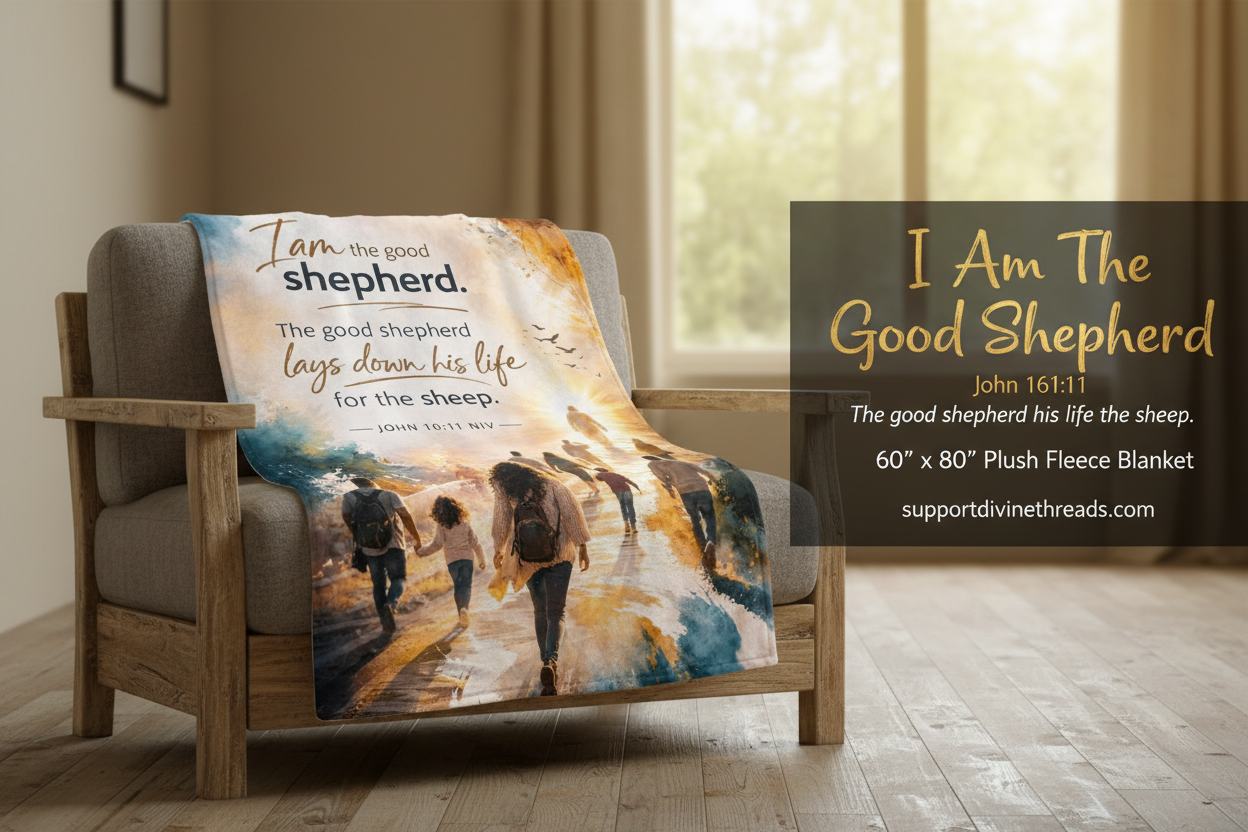 I Am The Good Shepherd John 10:11 Blanket Hero Banner