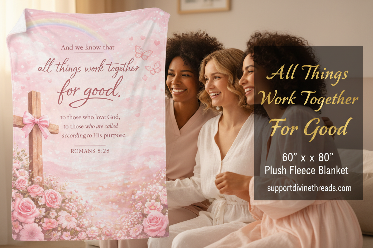 All Things Work Together Romans 8:28 Blanket Hero Banner