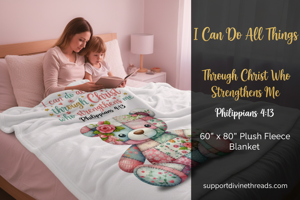 Philippians 4:13 Children's Blanket - Hero Banner