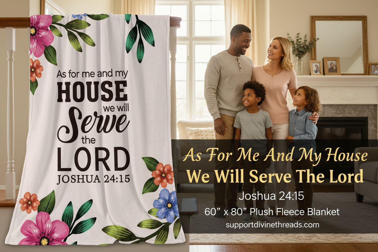 As For Me And My House Joshua 24:15 Blanket Hero Banner