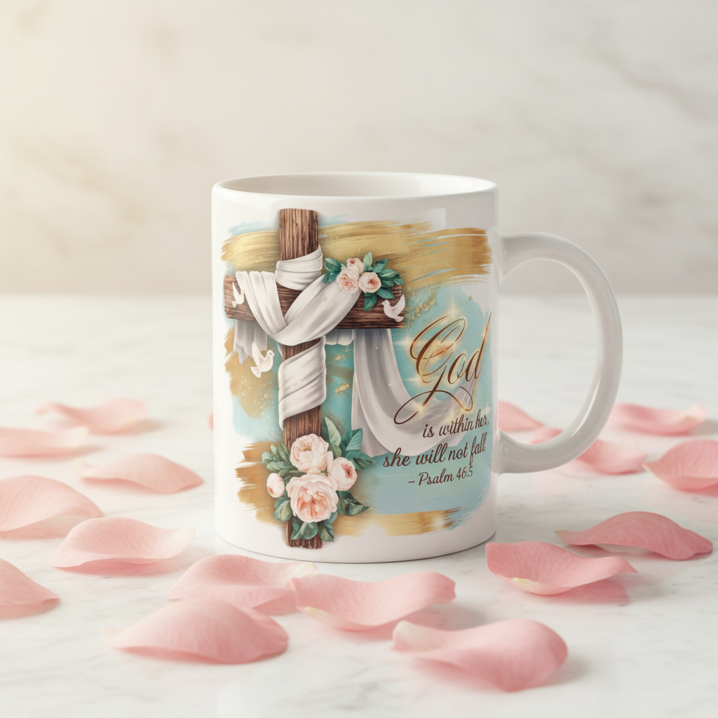 God Is Within Her Psalm 46:5 15oz Mug Product Photo