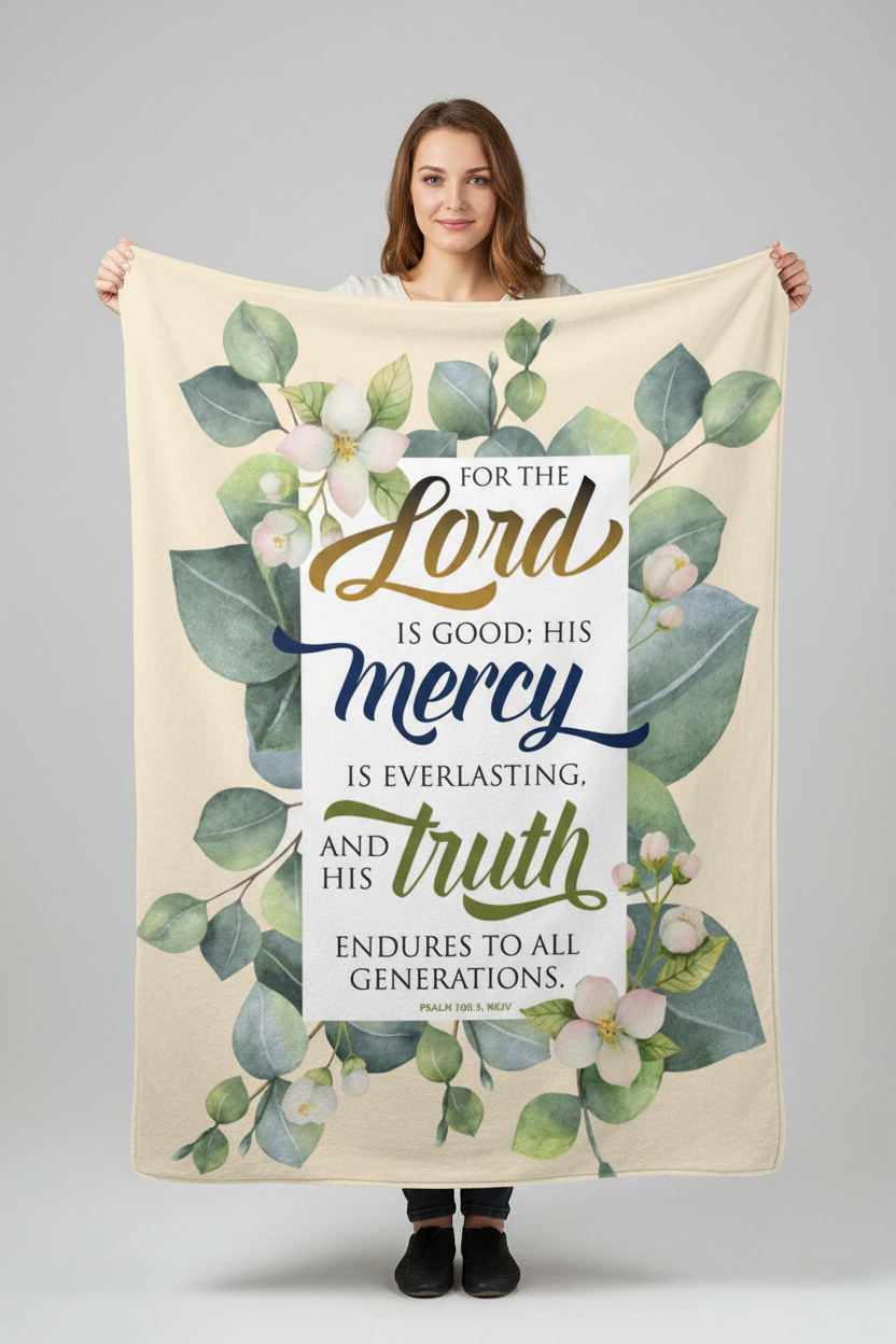 Psalm 100:5 Blanket - Woman Holding