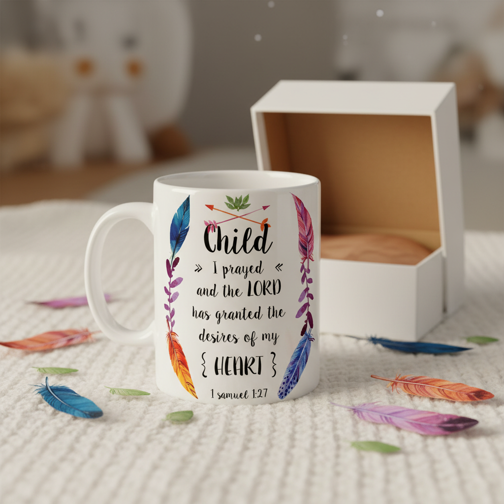 For This Child I Prayed 1 Samuel 1:27 15oz Mug with Gift Box
