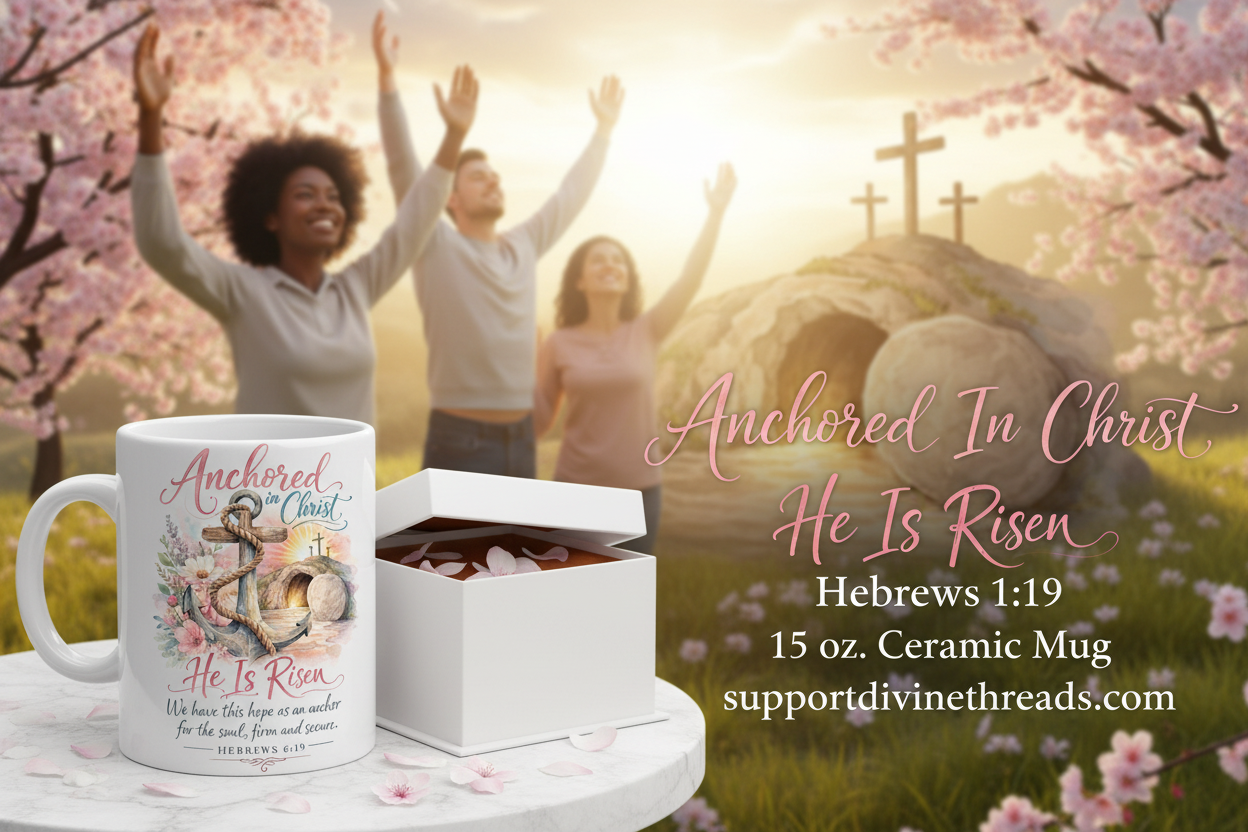 Anchored In Christ He Is Risen Hebrews 6:19 Hero Banner
