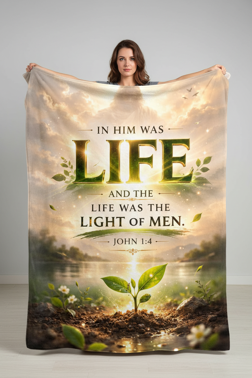 In Him Was Life Full Blanket Portrait