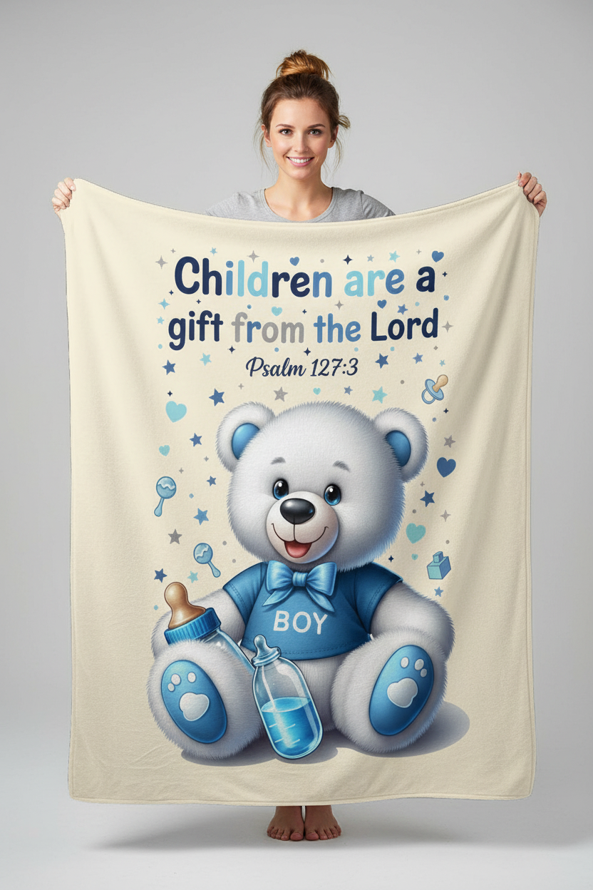 It's a Boy Blanket - Woman Holding