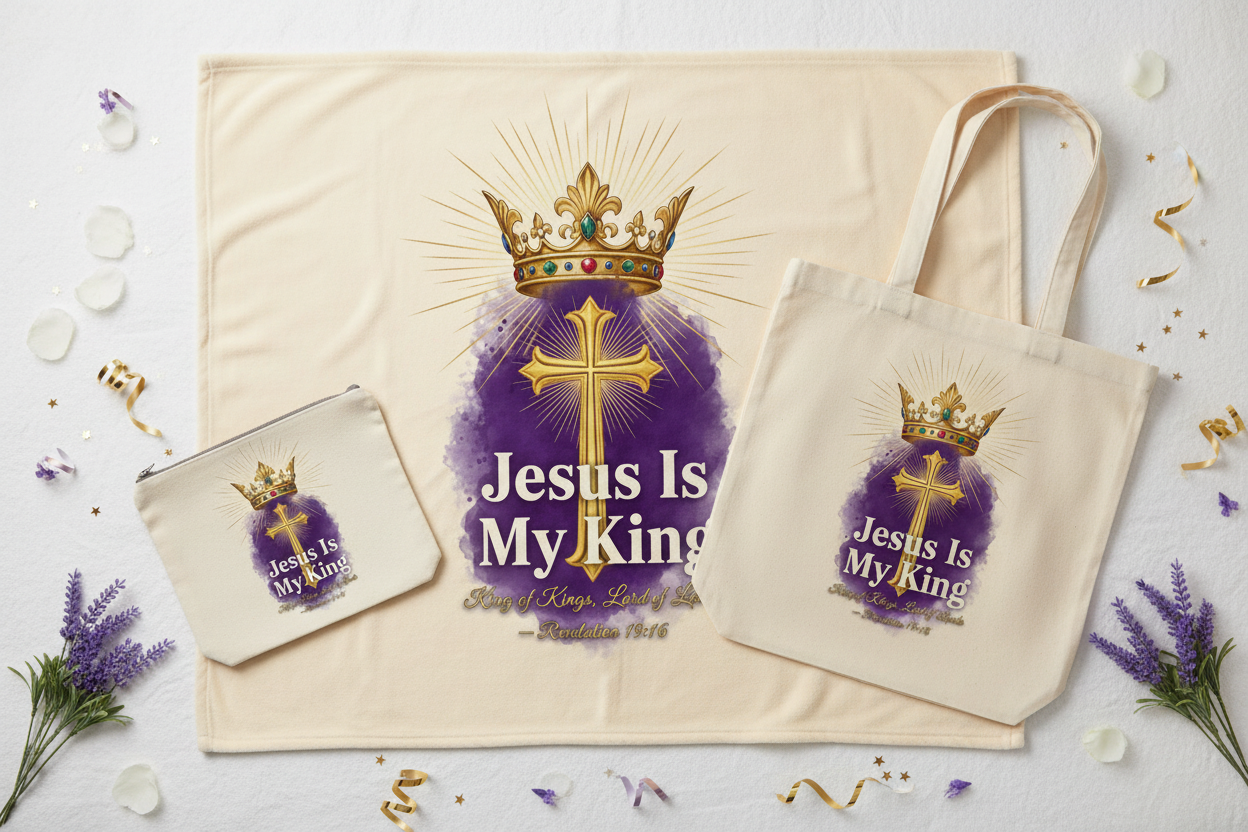 Jesus Is My King - 3-Piece Flat Lay