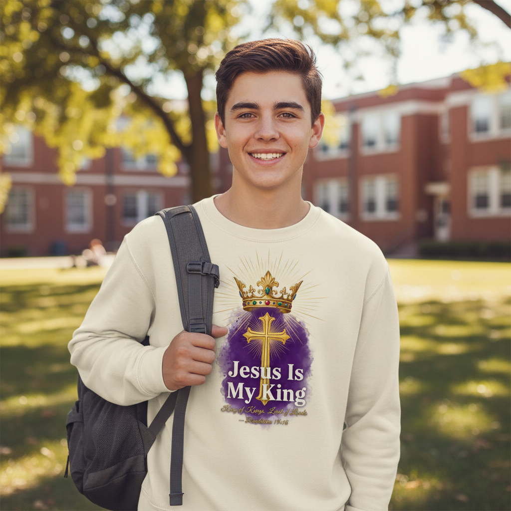 Jesus Is My King - Teen Boy Sweater