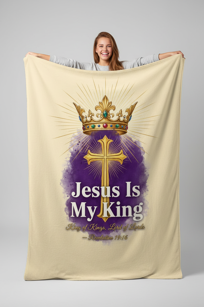 Jesus Is My King - Teen Girl Blanket