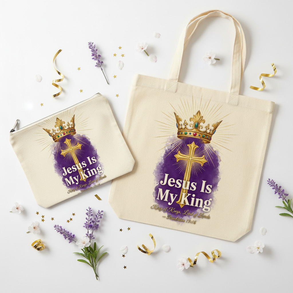 Jesus Is My King - Tote & Pouch