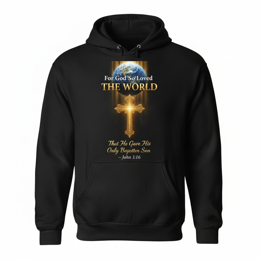 John 3:16 - Black Hoodie