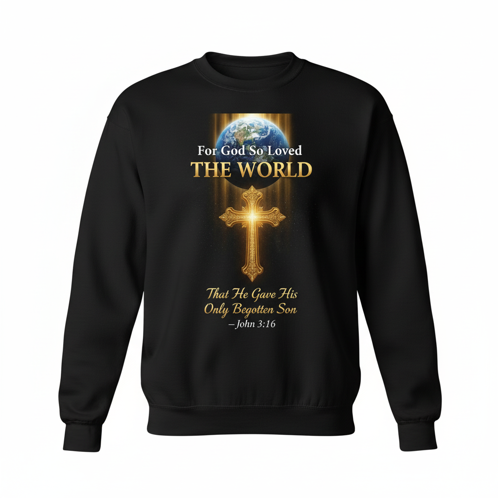 John 3:16 - Black Sweatshirt