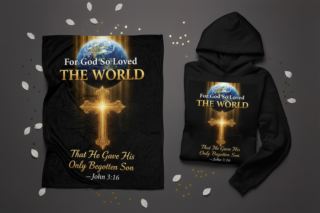 John 3:16 - Blanket & Hoodie