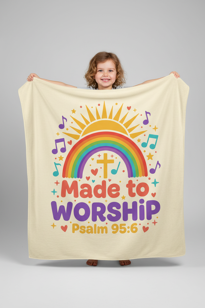 Made to Worship - Illustrated Blanket