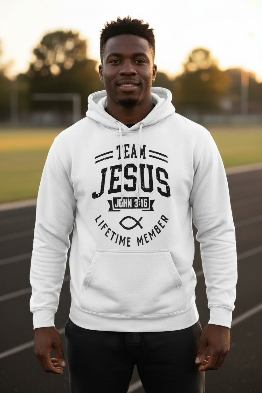 Team Jesus Hoodie Black Logo