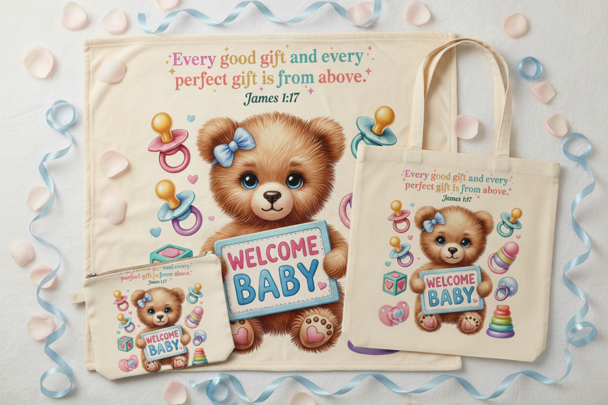 Welcome Baby Gift Set - Full Flat Lay Retry